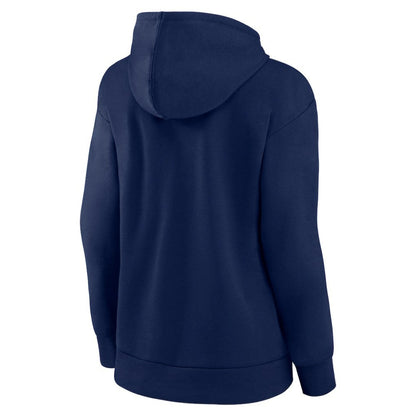 New York Yankees Logo Athletic Women's Logo Triumphant V-Neck Pullover Hoodie - Navy