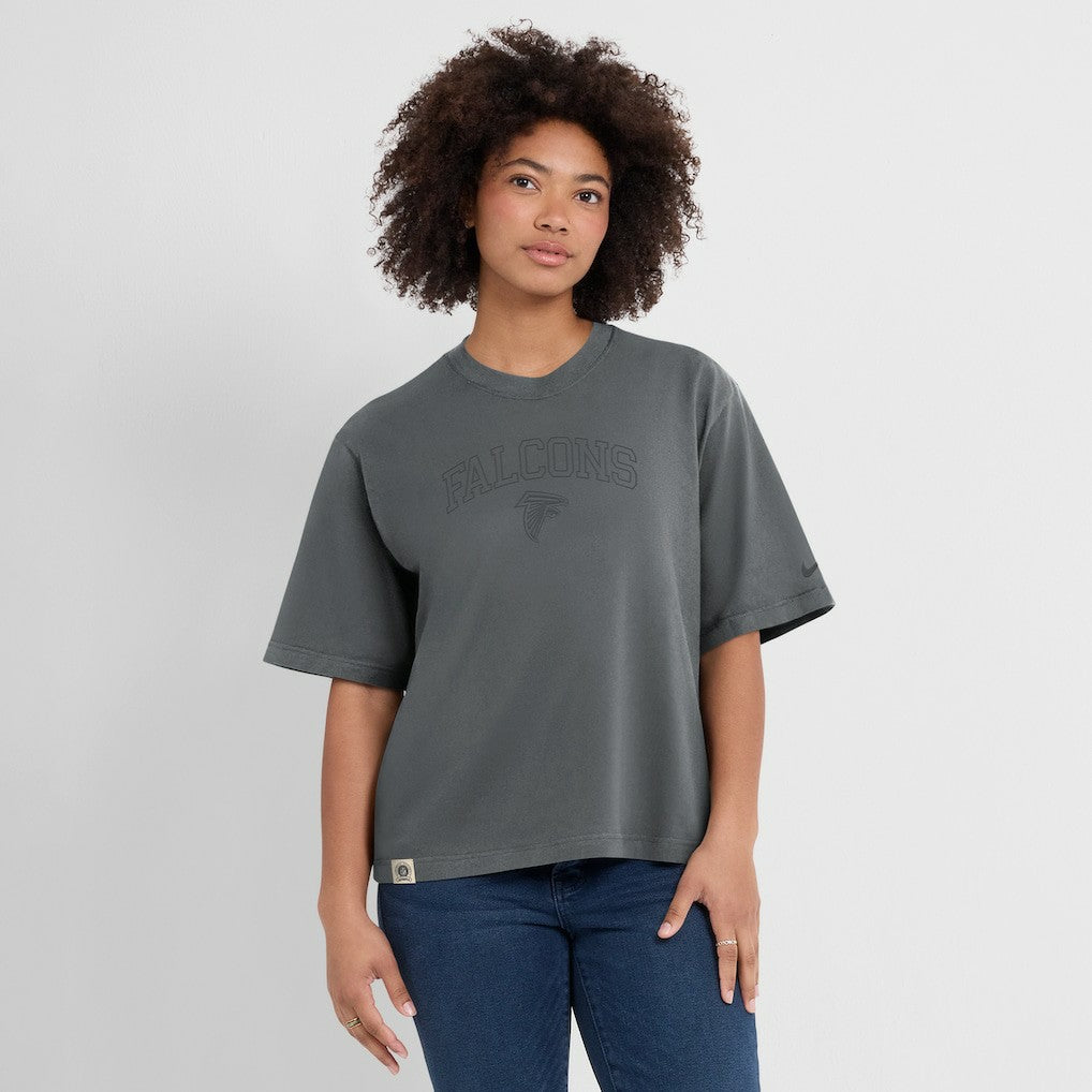 Atlanta Falcons Women's Glory Arch Boxy T-Shirt - Charcoal | Nike for sale