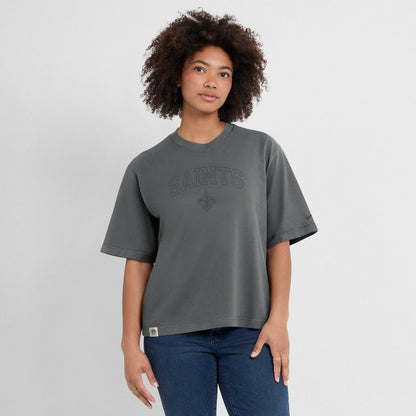 New Orleans Saints Women's Glory Arch Boxy T-Shirt - Charcoal | Nike on sale
