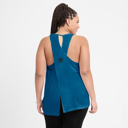 Denver Broncos Women's Glory Open-Back Crisscross Dri-FIT Tank Top - Turquoise | Nike sale