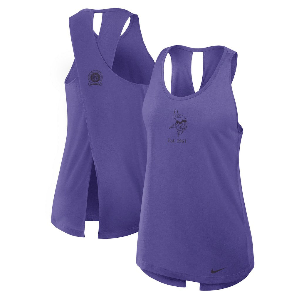Minnesota Vikings Women's Glory Open-Back Crisscross Dri-FIT Tank Top - Purple | Nike online