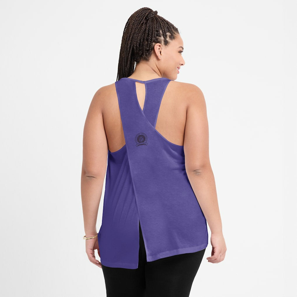 Minnesota Vikings Women's Glory Open-Back Crisscross Dri-FIT Tank Top - Purple | Nike online