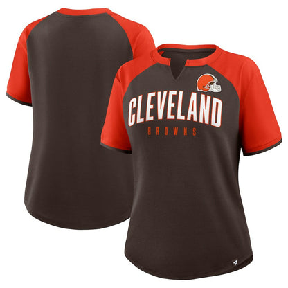 Cleveland Browns Women's Height Advantage T-Shirt - Brown/Orange on sale