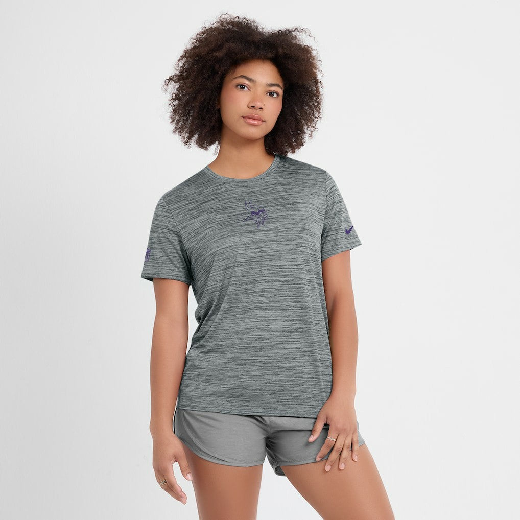 Minnesota Vikings Women's Sideline Velocity Dri-FIT T-Shirt - Gray | Nike online