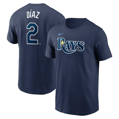 Yandy Diaz Tampa Bay Rays Fuse Name & Number T-Shirt - Navy | Nike