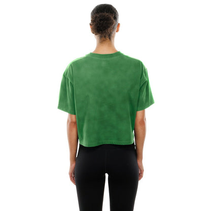 Philadelphia Eagles New Era Women's Cropped Boxy Sport Classics Mineral Wash T-Shirt - Kelly Green on sale