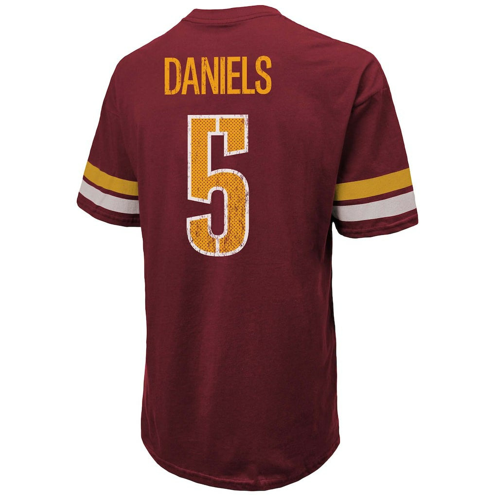 Jayden Daniels Washington Commanders Majestic Threads Name & Number Oversize Fit T-Shirt - Burgundy outlet