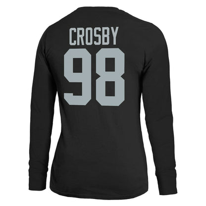 Maxx Crosby Las Vegas Raiders Majestic Threads Women's Player Name & Number Long Sleeve T-Shirt - Black sale