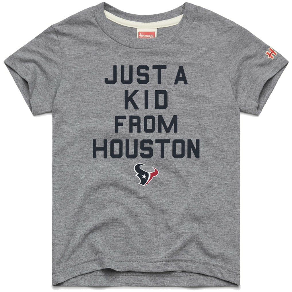 Houston Texans Homage Youth Just a Kid Tri-Blend T-Shirt - Gray outlet