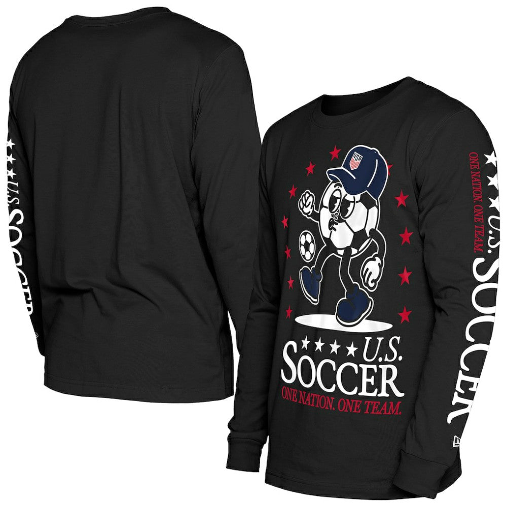 USMNT New Era Old School Sport Long Sleeve T-Shirt - Black | New Era on sale