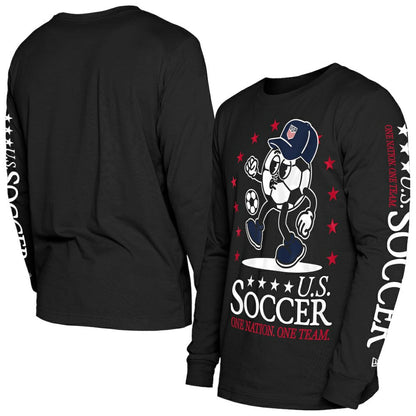USMNT New Era Old School Sport Long Sleeve T-Shirt - Black | New Era on sale