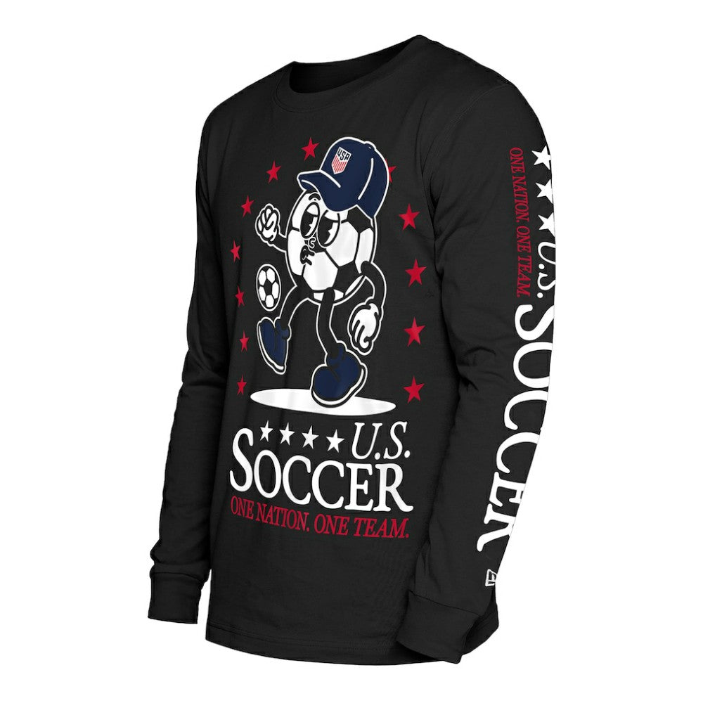 USMNT New Era Old School Sport Long Sleeve T-Shirt - Black | New Era on sale