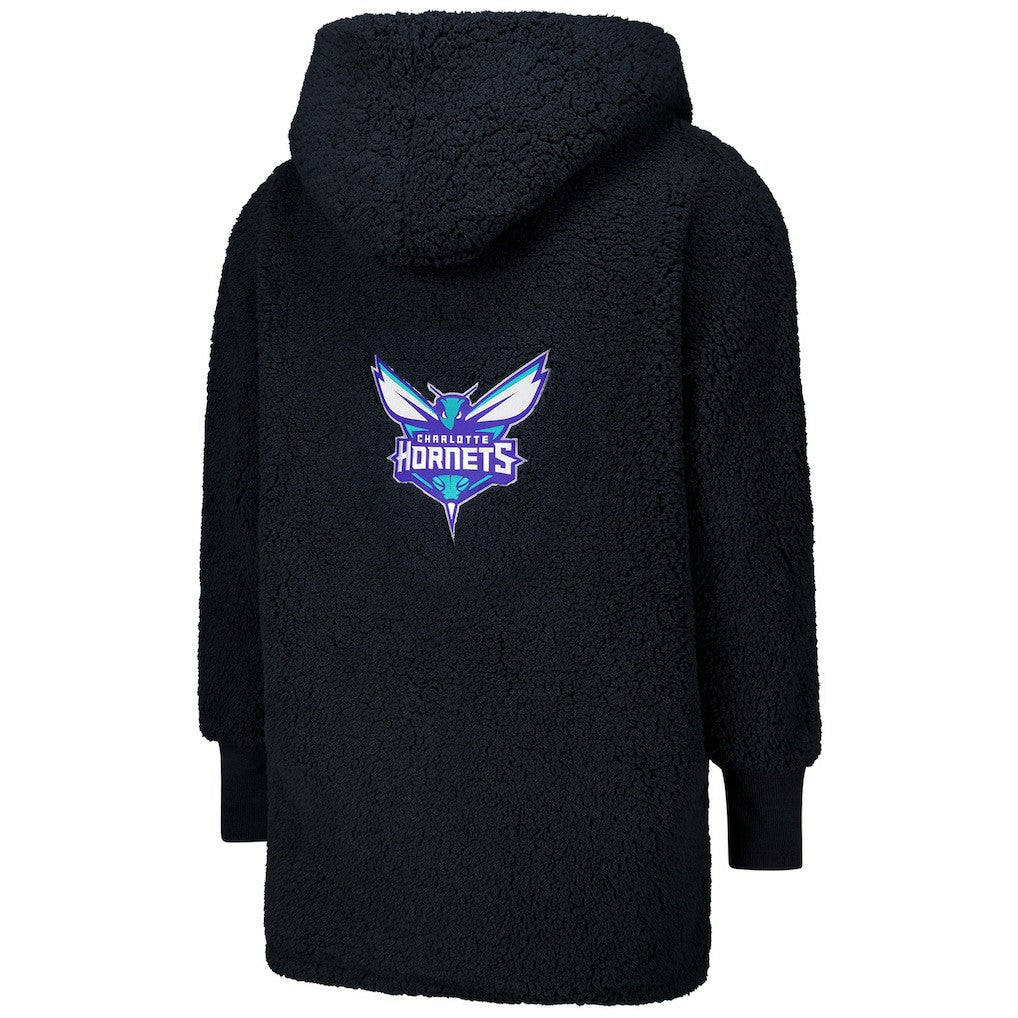 The Best Lounger in the World By Jill Martin Charlotte Hornets Unisex Black Oversized Open-Front Hoodie Sweater cheap