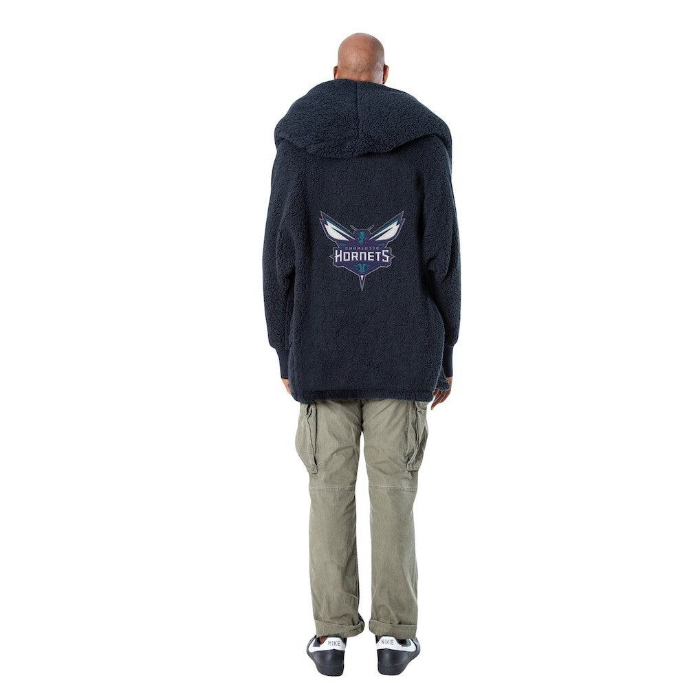 The Best Lounger in the World By Jill Martin Charlotte Hornets Unisex Black Oversized Open-Front Hoodie Sweater cheap