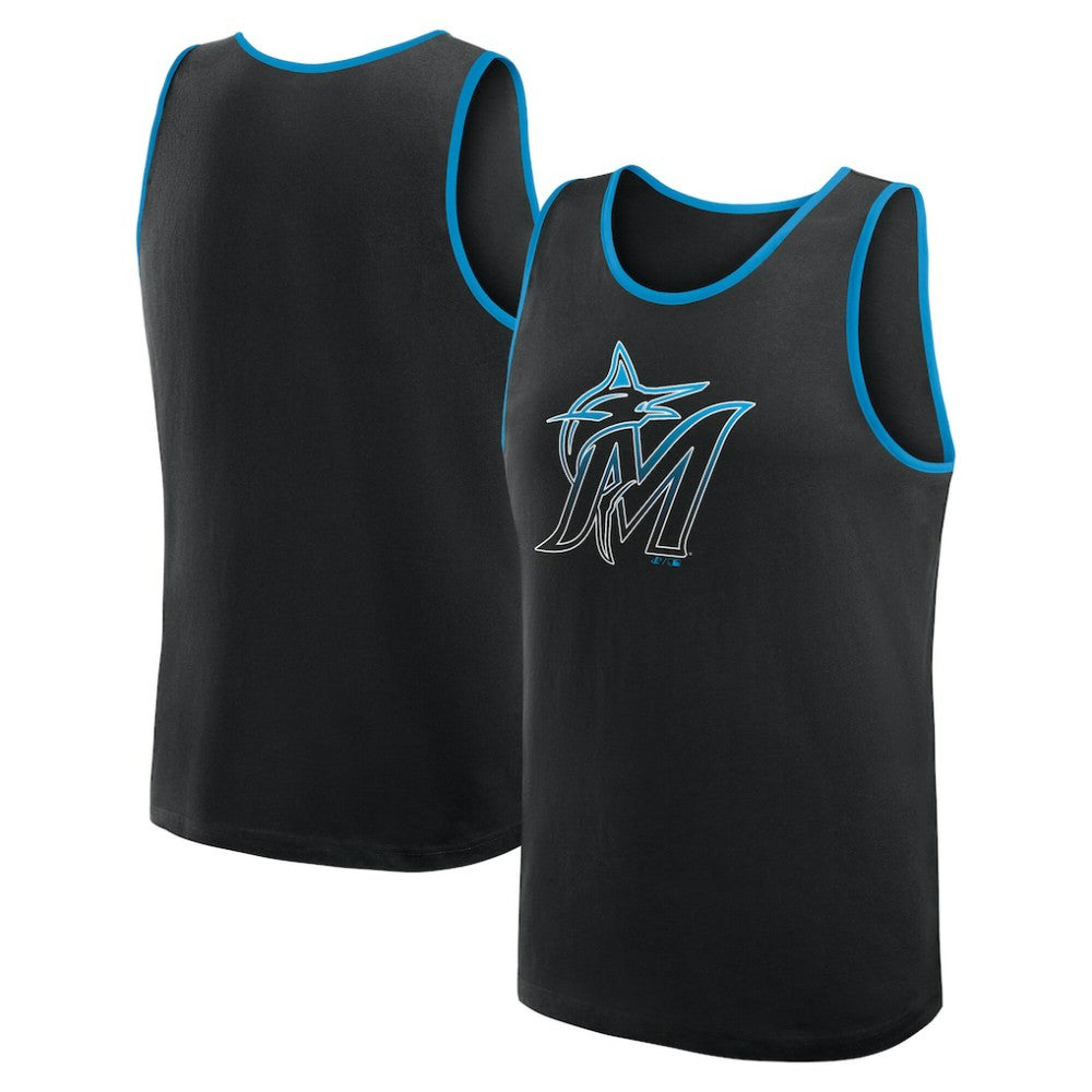 Miami Marlins Logo Athletic Unmatched Success Tank Top - Black