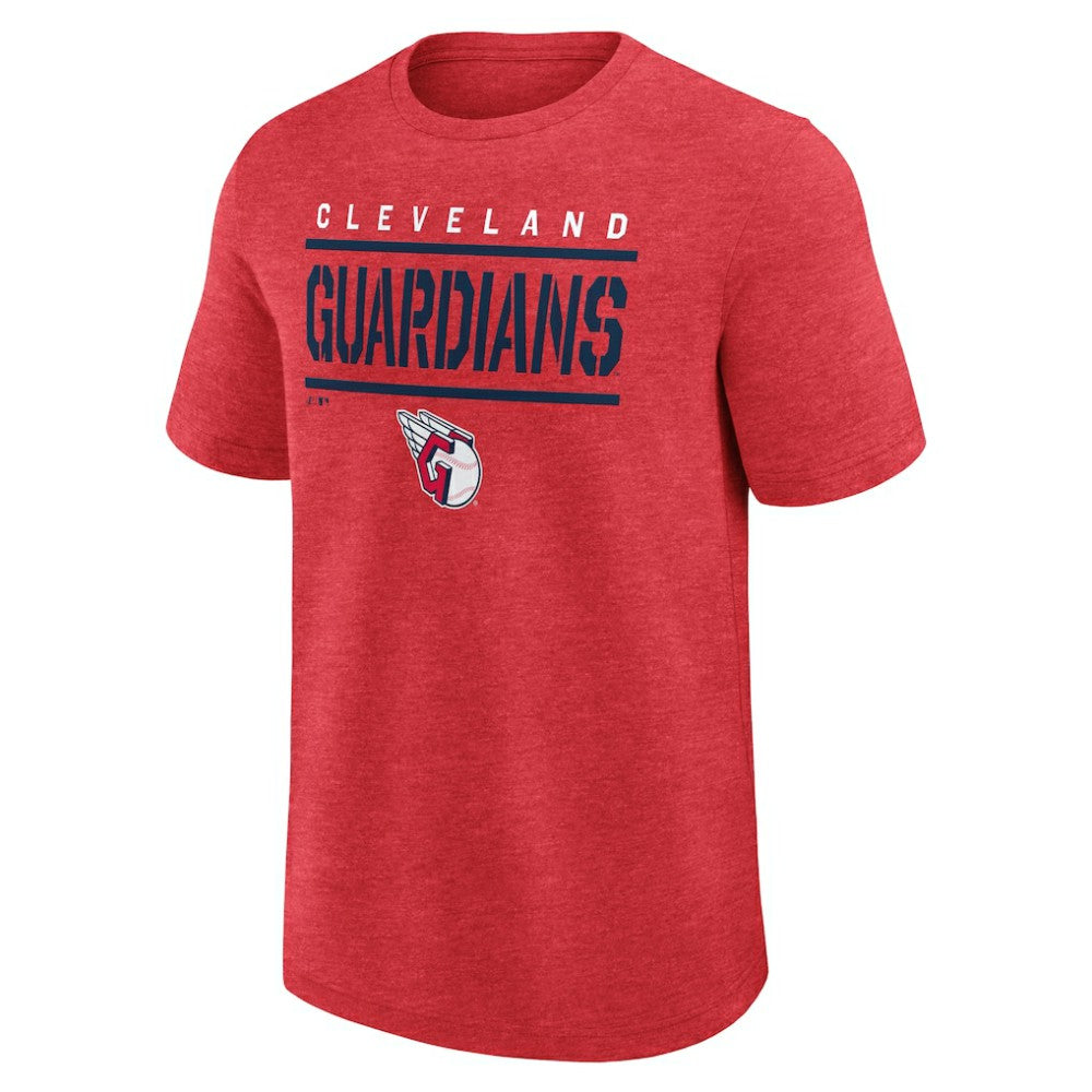 Cleveland Guardians Logo Athletic Top Notch T-Shirt - Heather Red