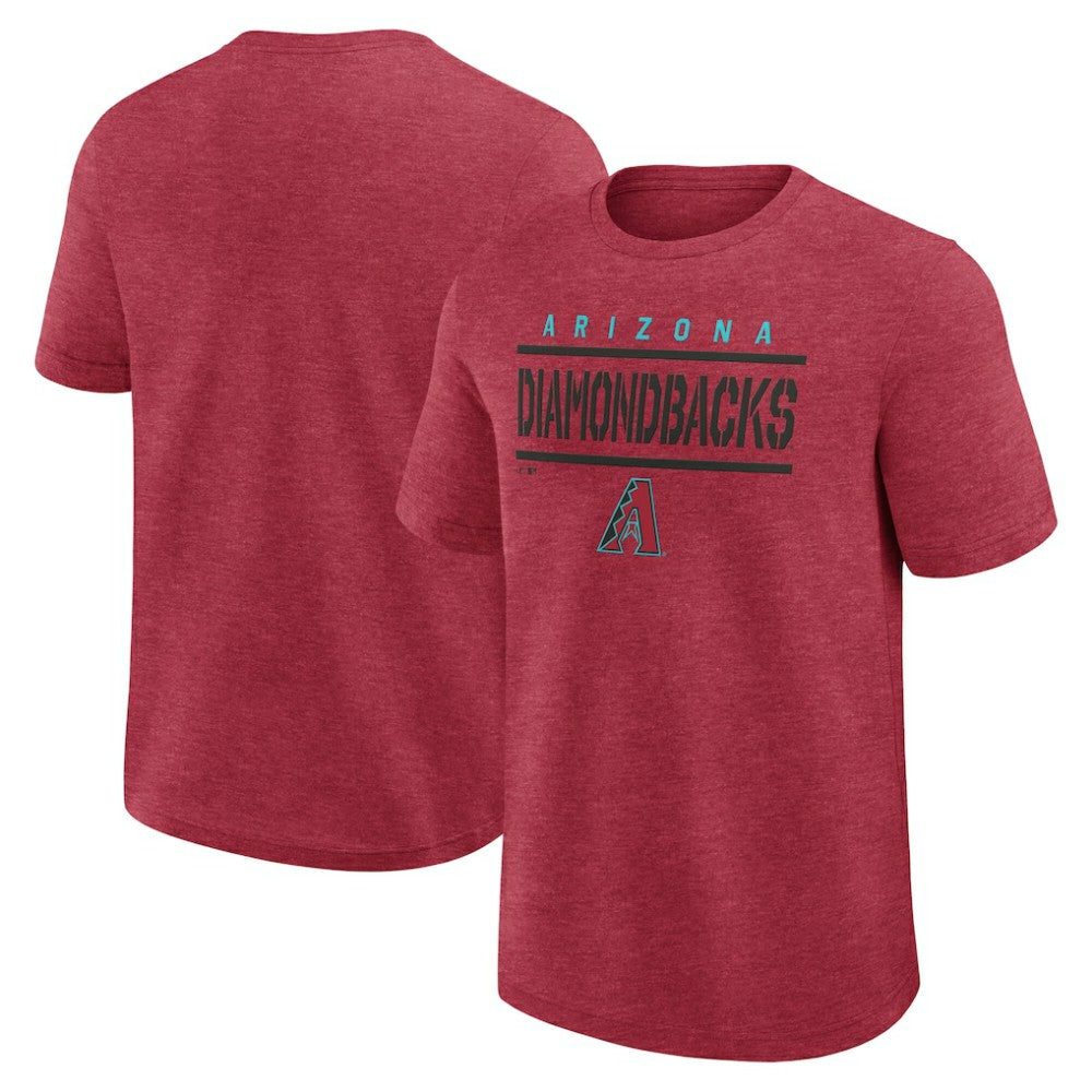 Arizona Diamondbacks Logo Athletic Top Notch T-Shirt - Heather Red