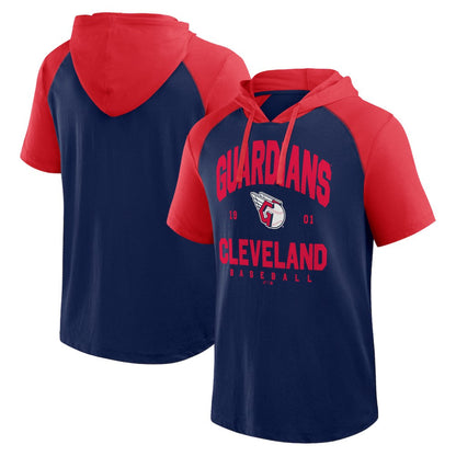 Cleveland Guardians Logo Athletic Prime Hoodie T-Shirt - Navy