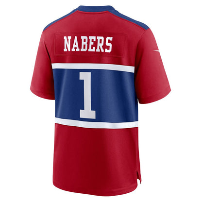Malik Nabers New York Giants Alternate Game Jersey - Century Red | Nike for sale
