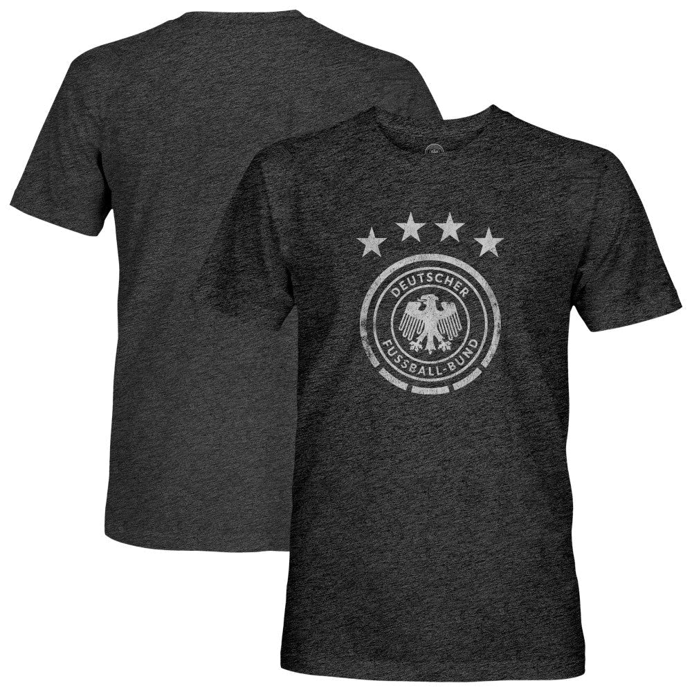 Germany National Team 1863FC Mono Badge Vintage Tri-Blend T-Shirt - Heather Black online