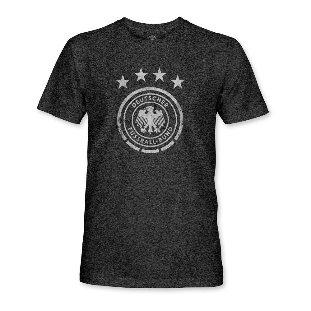 Germany National Team 1863FC Mono Badge Vintage Tri-Blend T-Shirt - Heather Black online