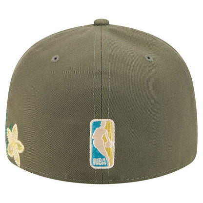 Chicago Bulls Tonal Florals 59FIFTY Fitted Hat - Olive | New Era outlet