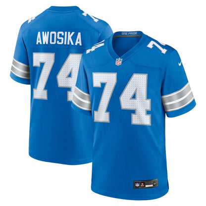 Kayode Awosika Detroit Lions Team Game Jersey - Blue | Nike sale