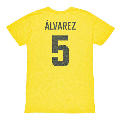 Kevin Álvarez Club America 1863FC Vintage Player Name & Number Tri-blend T-Shirt - Yellow cheap