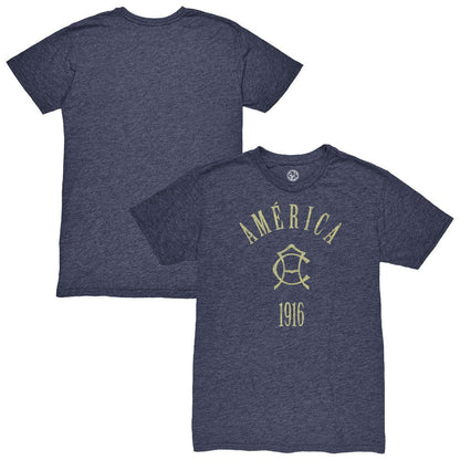 Club America 1863FC Team Arch Vintage Tri-Blend T-Shirt - Navy for sale