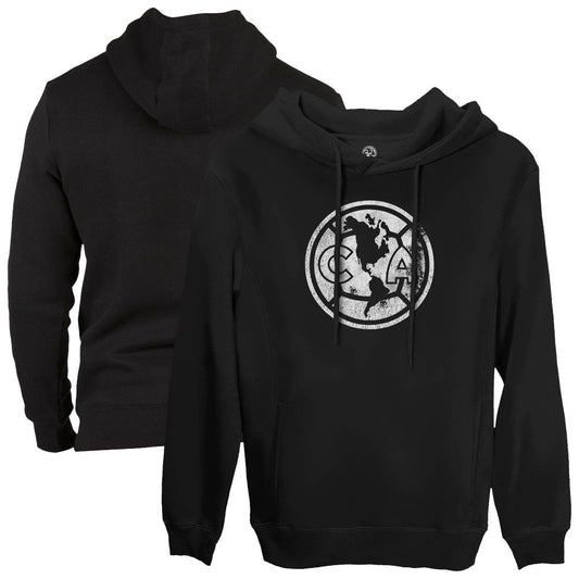 Club America 1863FC Mono Badge Fleece Pullover Hoodie Sweatshirt - Black for sale