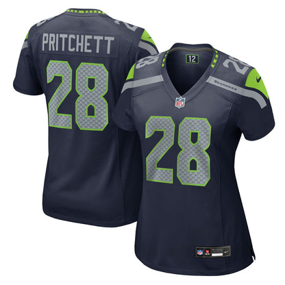 Nehemiah Pritchett Seattle Seahawks Women's Team Game Jersey - College Navy | Nike on sale
