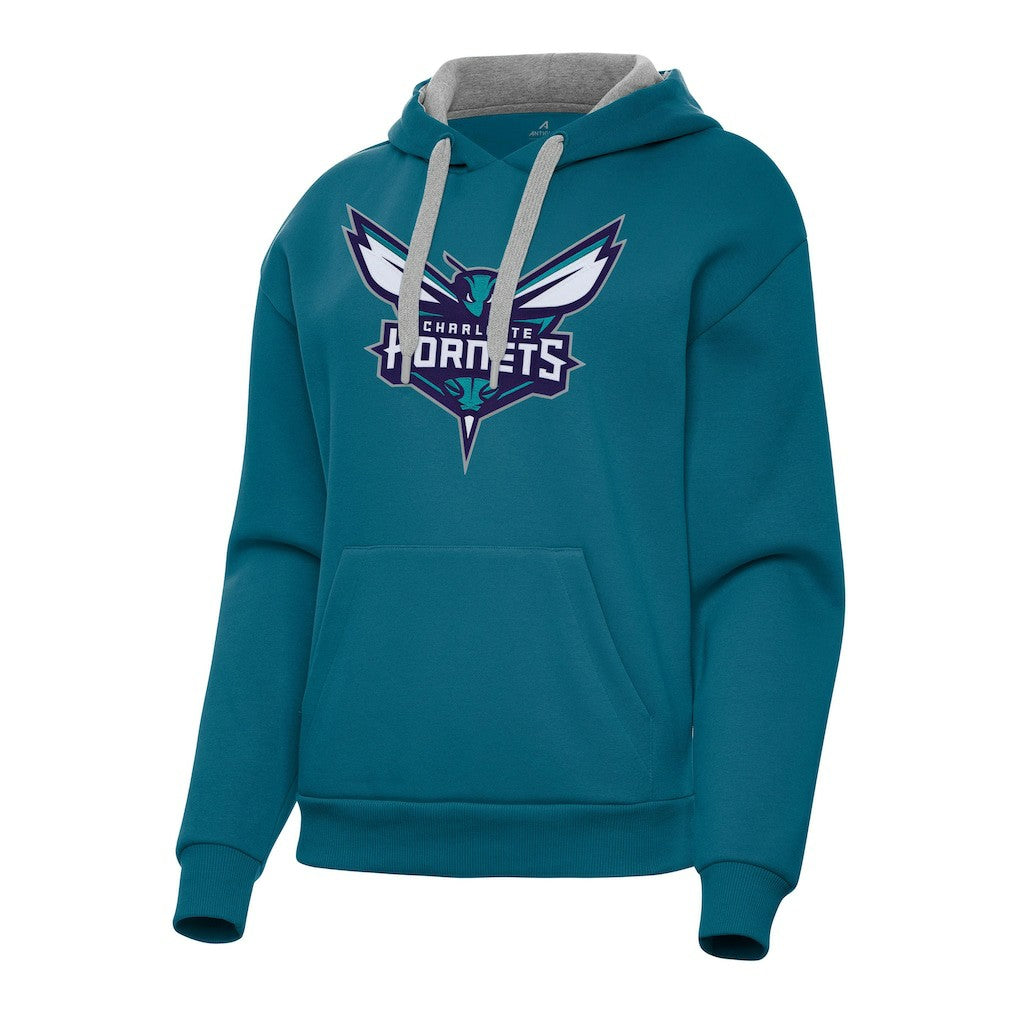 Charlotte Hornets Antigua Women's Victory Pullover Hoodie - Teal discount
