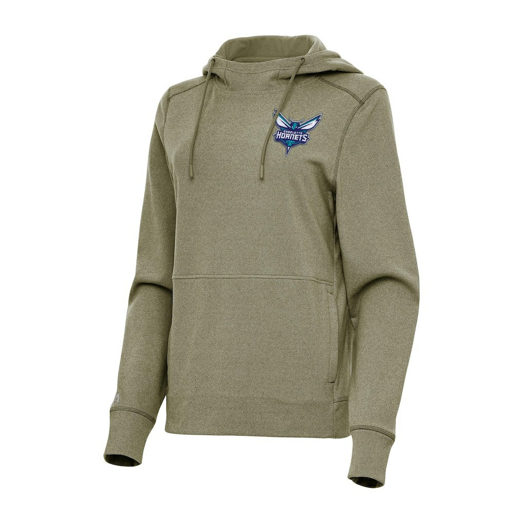 Charlotte Hornets Antigua Women's Justice Pullover Hoodie - Heather Olive discount