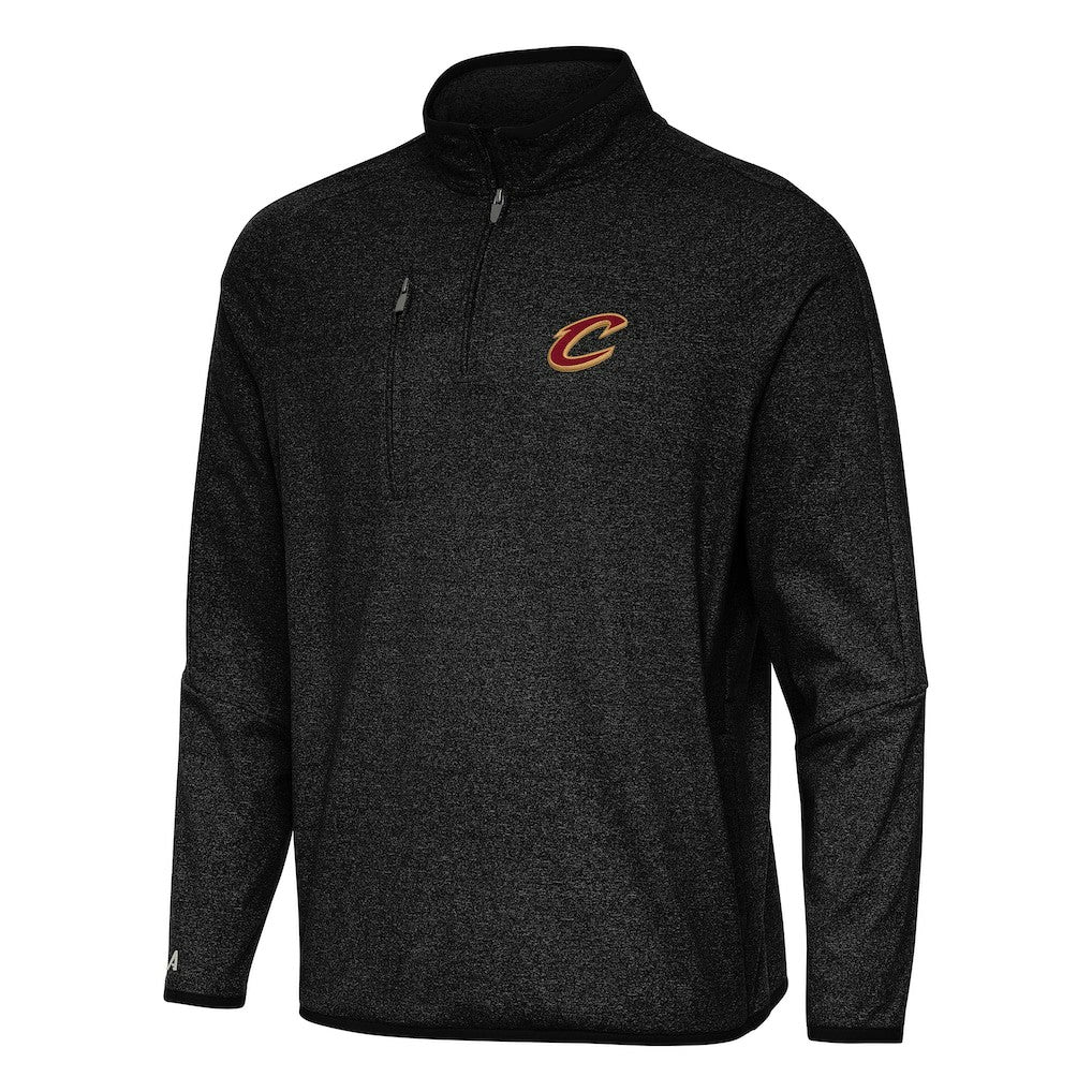 Cleveland Cavaliers Antigua Certain Quarter-Zip Tri-Blend Sweatshirt sale - Heather Black discount