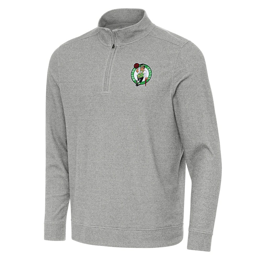 Boston Celtics Antigua Subtle Quarter-Zip Sweatshirt - Heather Gray outlet