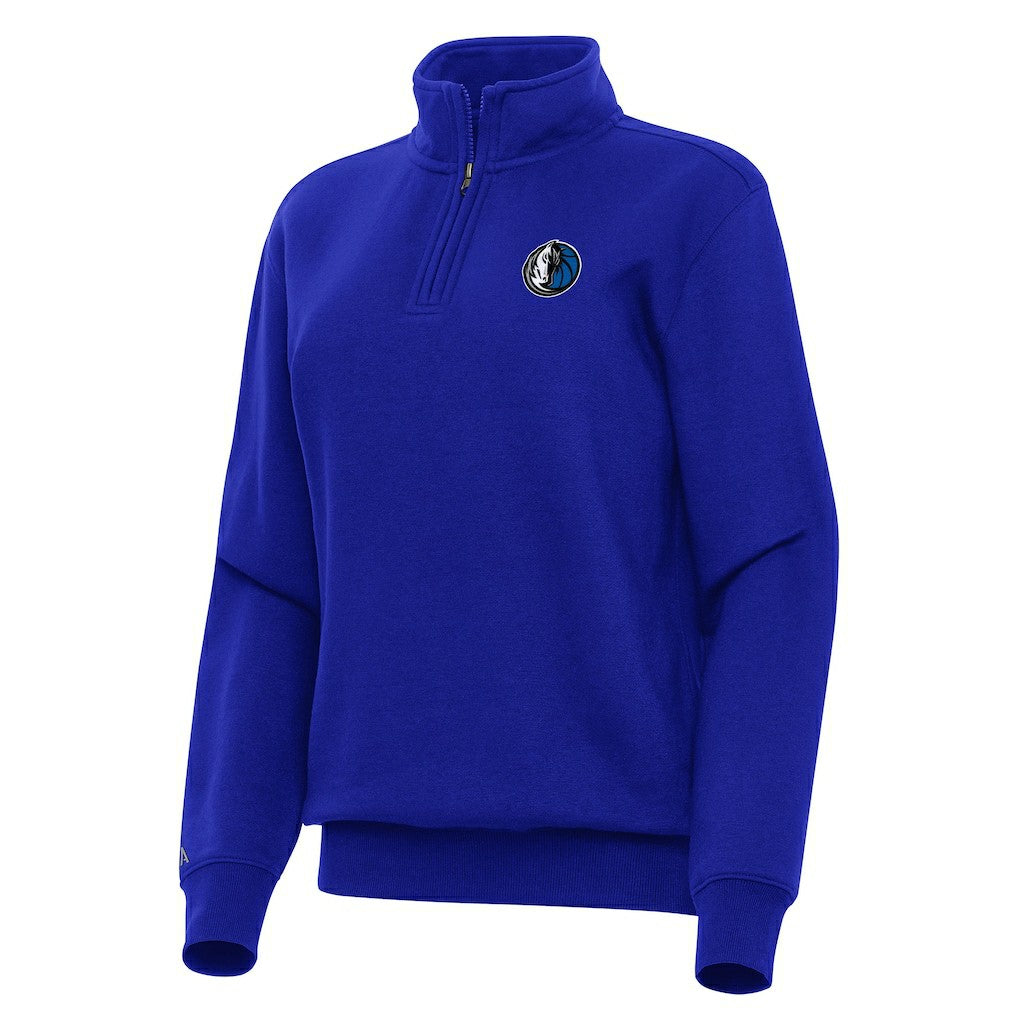 Dallas Mavericks Antigua Women's Victory Quarter-Zip Sweatshirt sale - Blue shop