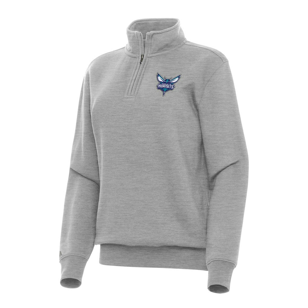 Charlotte Hornets Antigua Women's Victory Quarter-Zip Sweatshirt - Heather Gray online