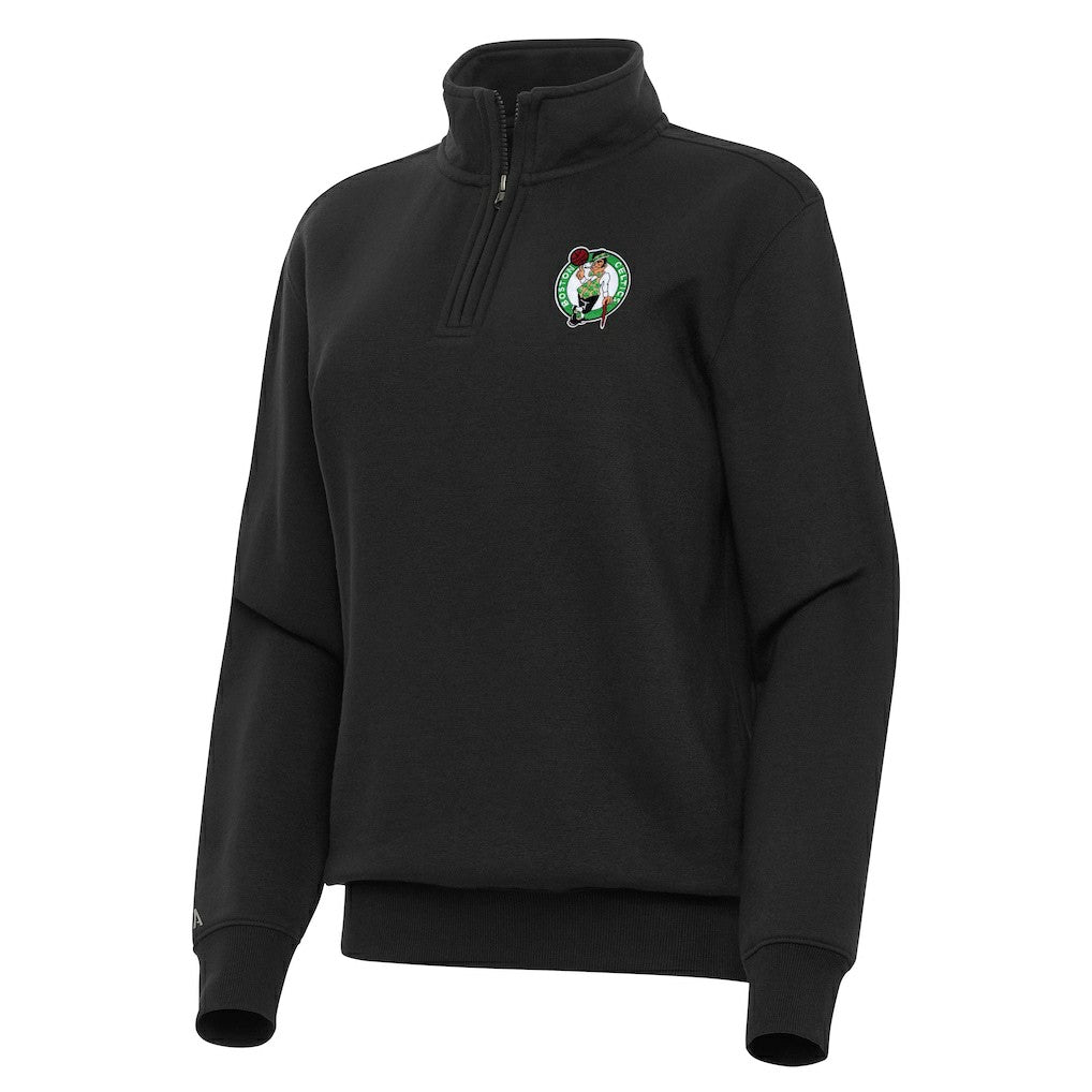 Boston Celtics Antigua Women's Victory Quarter-Zip Sweatshirt - Black for sale
