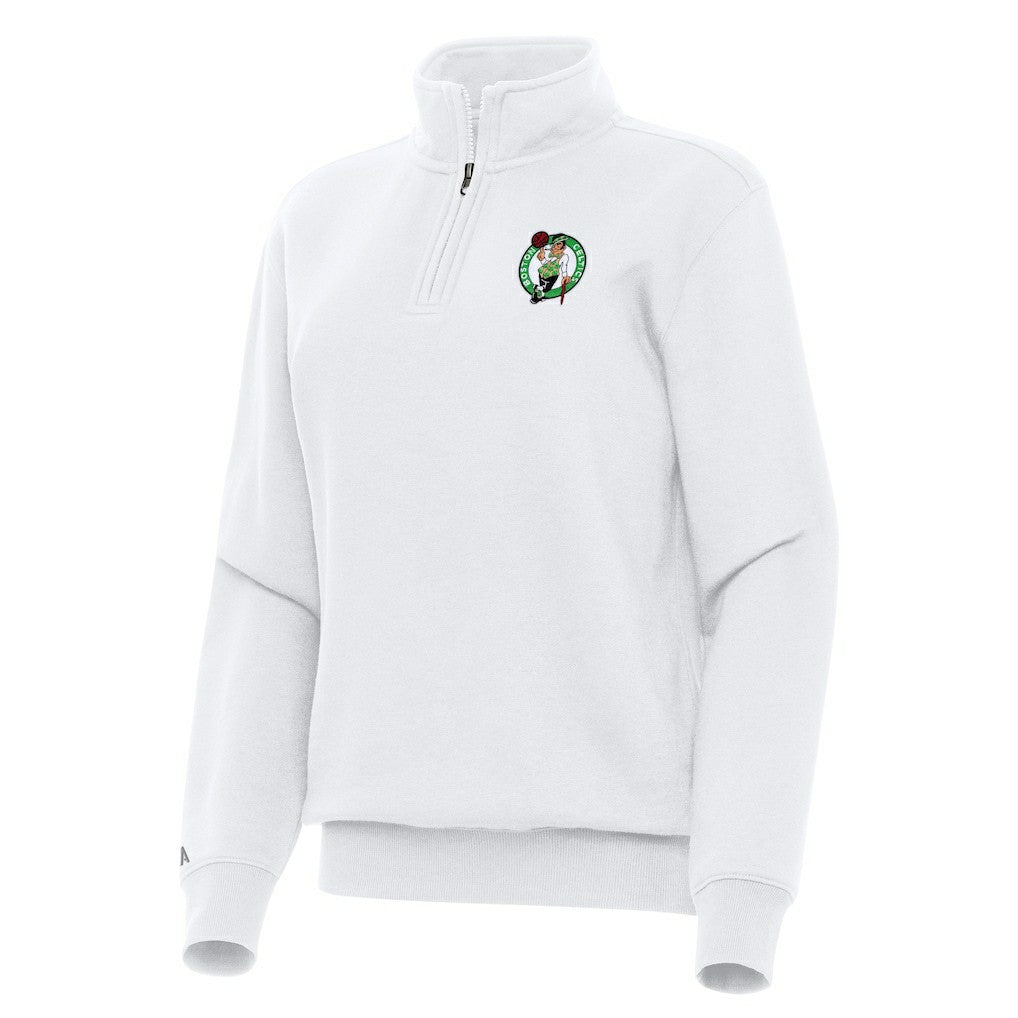 Boston Celtics Antigua Women's Victory Quarter-Zip Sweatshirt - White outlet