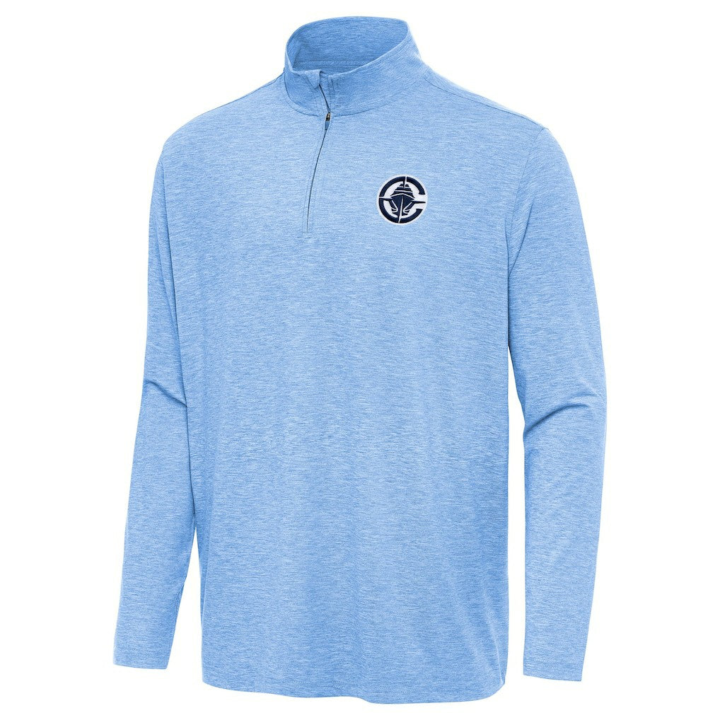 LA Clippers Antigua Hunk Quarter-Zip Top - Heather Powder Blue shop