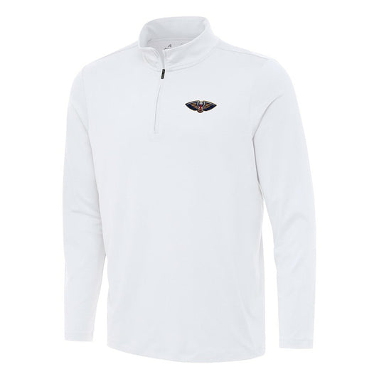 New Orleans Pelicans Antigua Reprocess Quarter-Zip Top - White shop