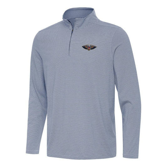 New Orleans Pelicans Antigua Twine Quarter-Zip Top - Navy for sale