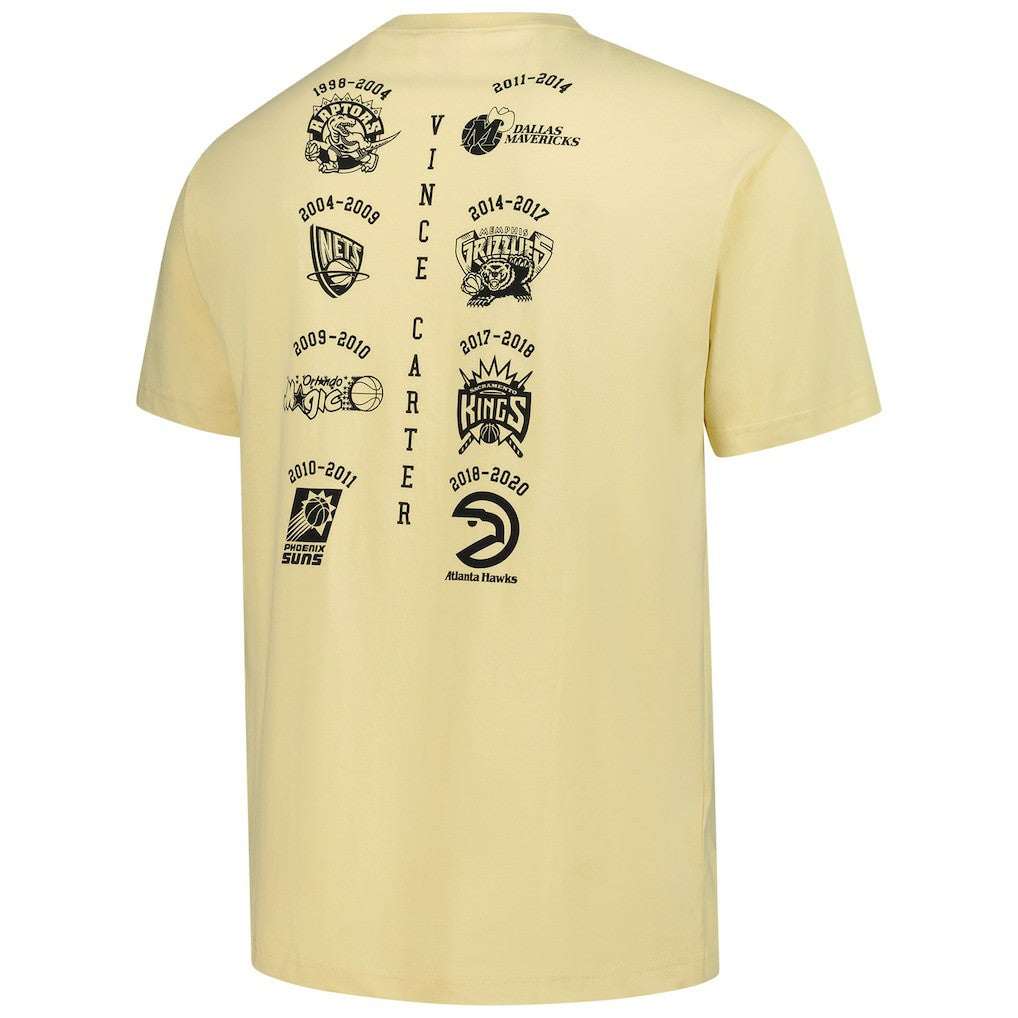 Vince Carter Toronto Raptors Premium T-Shirt - Cream | Mitchell & Ness outlet