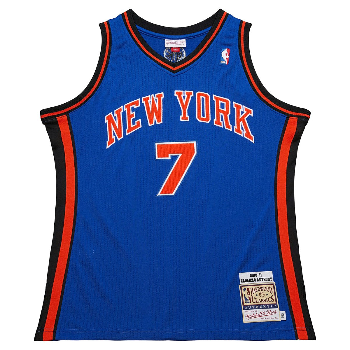 Carmelo Anthony New York Knicks 2010/11 Hardwood Classics Authentic Jersey - Blue | Mitchell & Ness discount