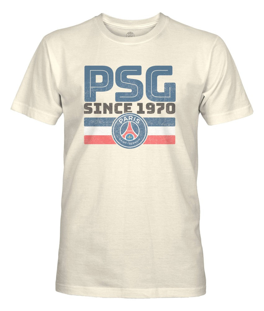 Paris Saint-Germain 1863FC Retro Stripes T-Shirt - Tan sale
