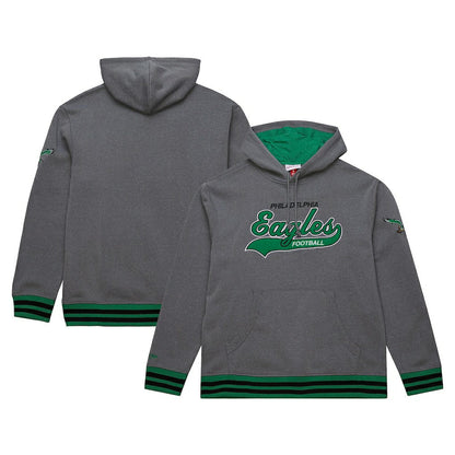 Philadelphia Eagles Vintage Logo Snow Washed Fleece Pullover Hoodie - Heather Gray outlet