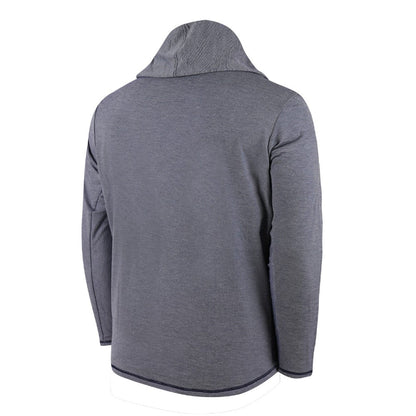 Milwaukee Brewers Butter Stripe Tri-Blend Long Sleeve Hoodie T-Shirt - Navy