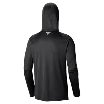 Los Angeles Dodgers Omni-Wick Terminal Tackle Raglan Long Sleeve Hoodie T-Shirt - Black | Columbia
