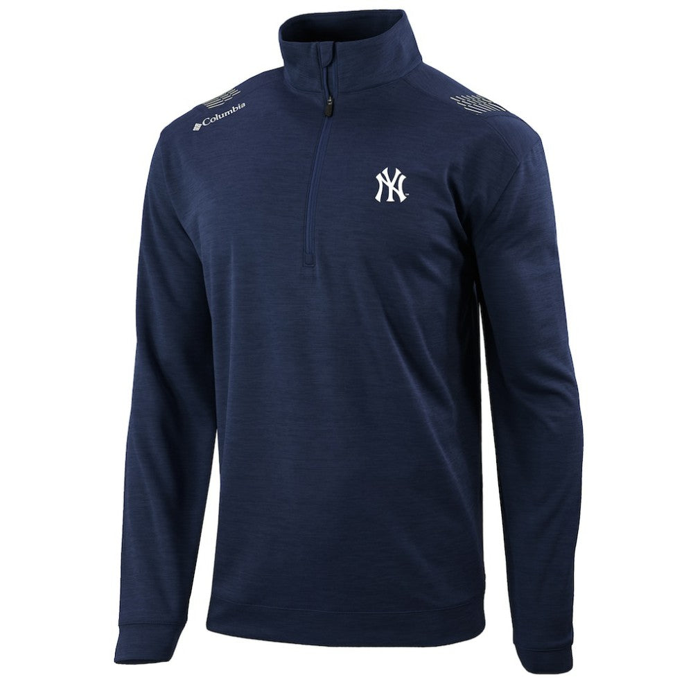 New York Yankees Oakland Downs Omni-Wick Quarter-Zip Top - Navy | Columbia