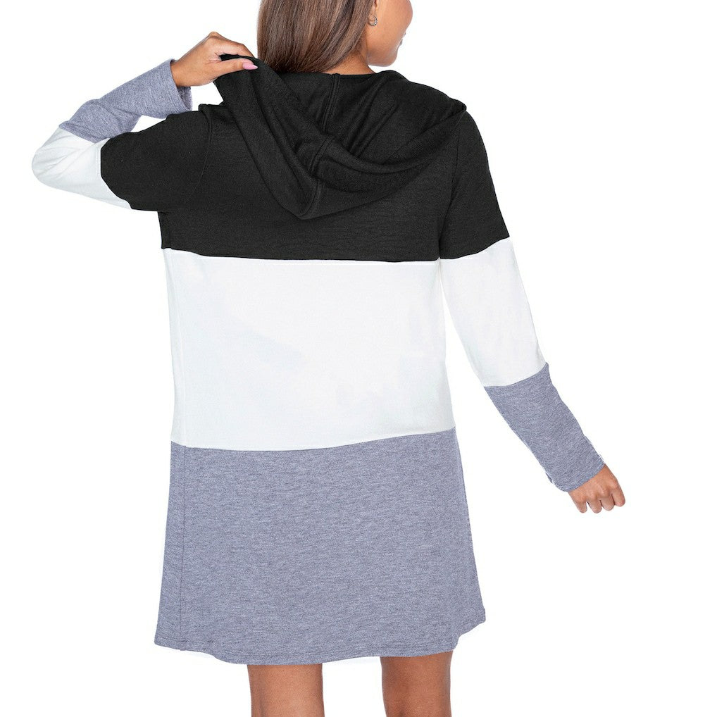 San Francisco 49ers Gameday Couture Women's Tri-Blend Color Block Lightweight Cardigan Hoodie - Black on sale